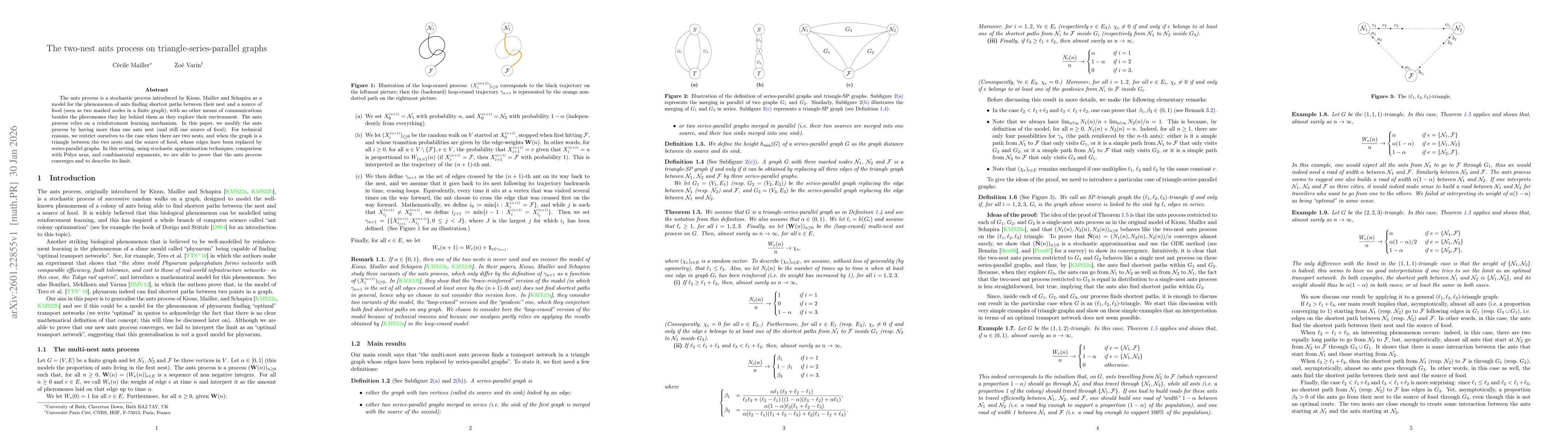 Thumbnail for The two-nest ants process on triangle-series-parallel graphs