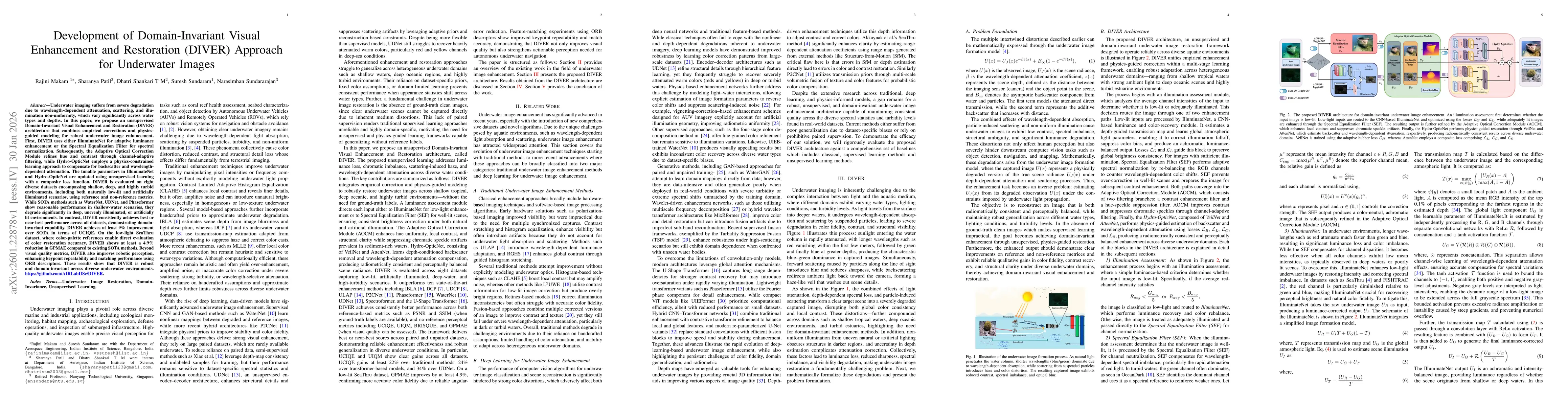 Thumbnail for Development of Domain-Invariant Visual Enhancement and Restoration (DIVER) Approach for Underwater Images