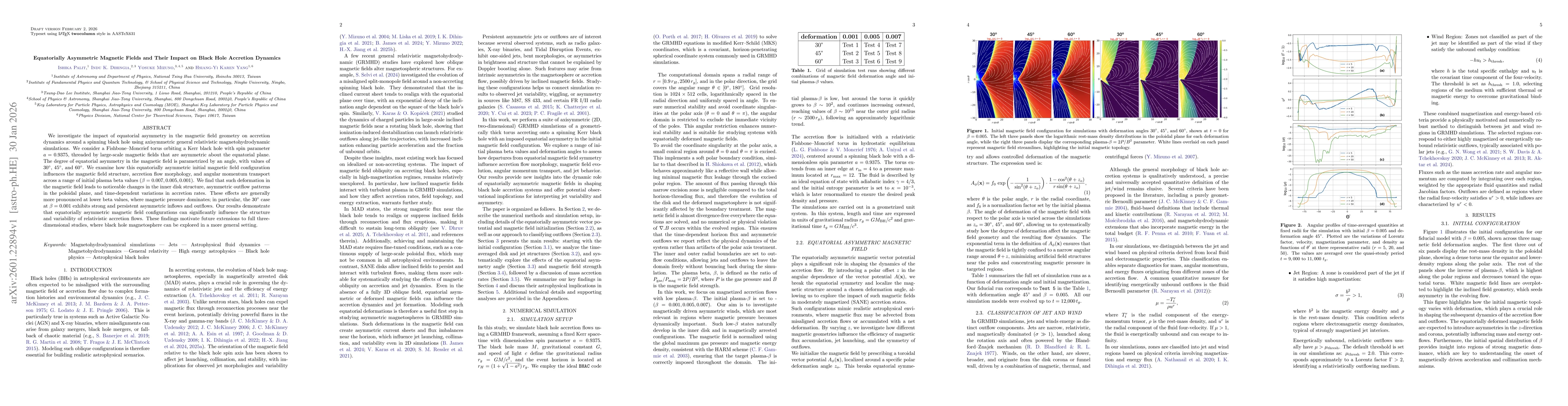 Thumbnail for Equatorially Asymmetric Magnetic Fields and Their Impact on Black Hole Accretion Dynamics