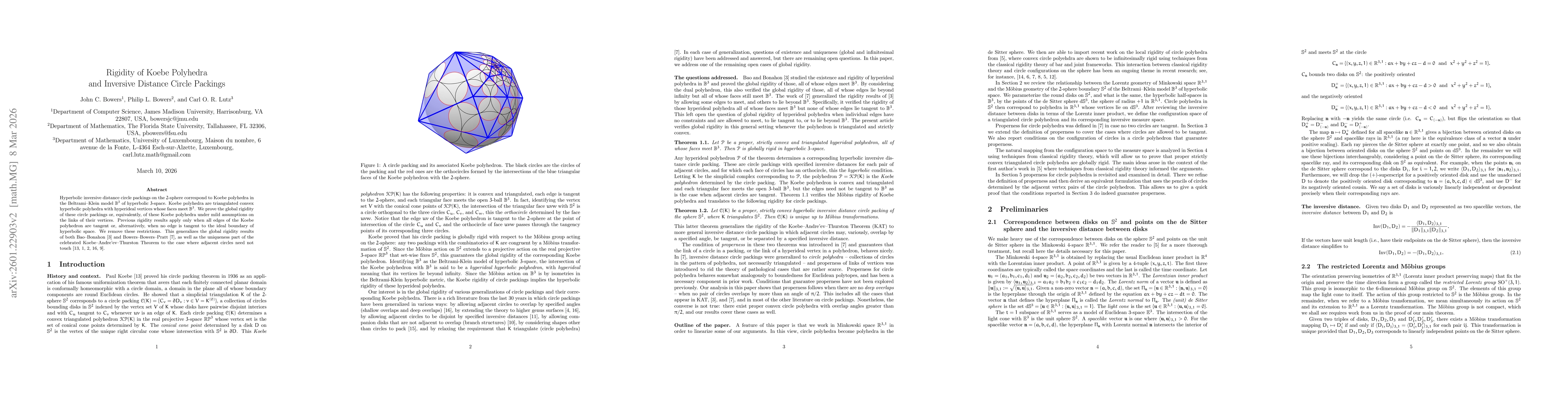 Thumbnail for Rigidity of circle polyhedra and hyperideal polyhedra: the tangency case