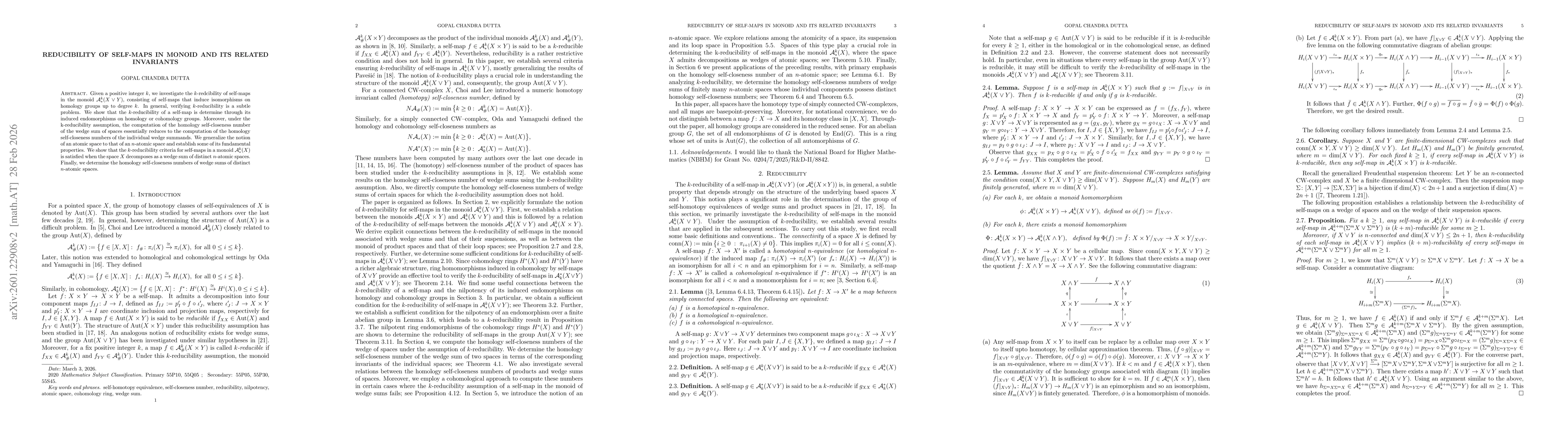 Thumbnail for Reducibility of self-maps in monoid and its related invariants