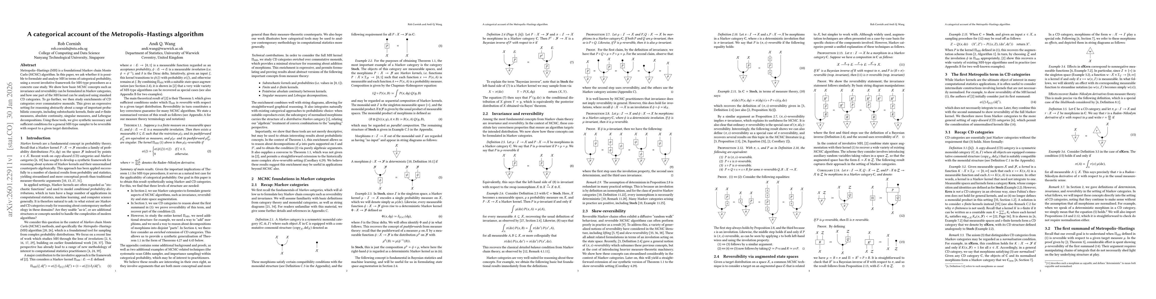 Thumbnail for A categorical account of the Metropolis-Hastings algorithm