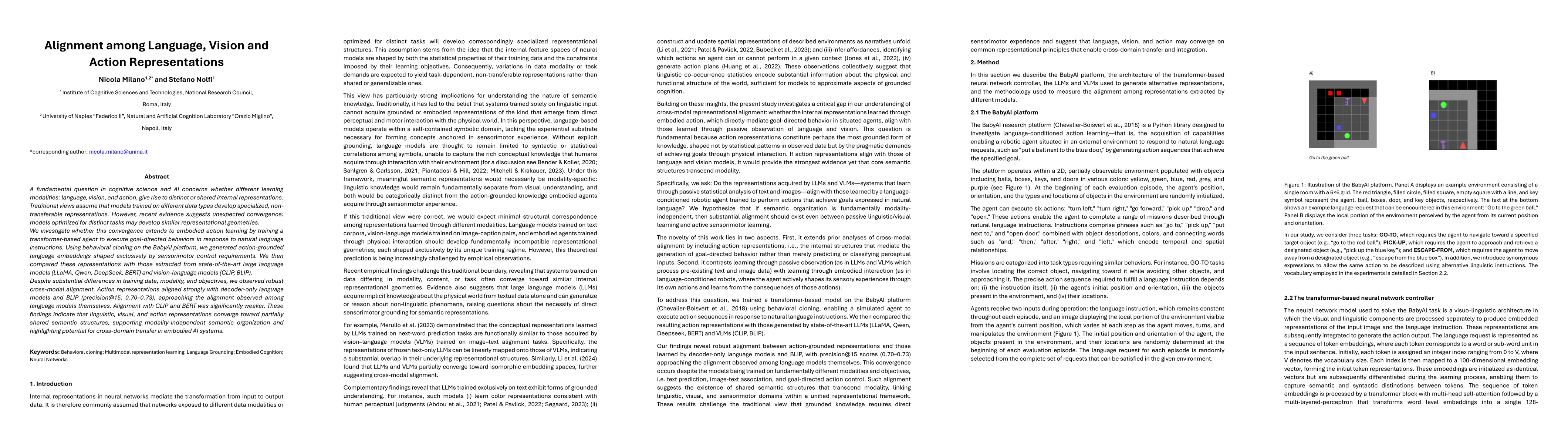 Thumbnail for Alignment among Language, Vision and Action Representations