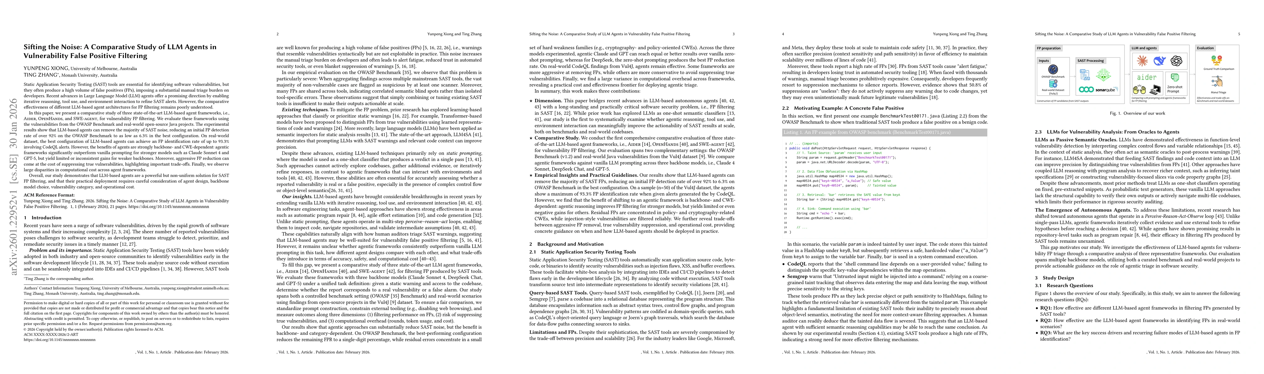 Thumbnail for Sifting the Noise: A Comparative Study of LLM Agents in Vulnerability False Positive Filtering