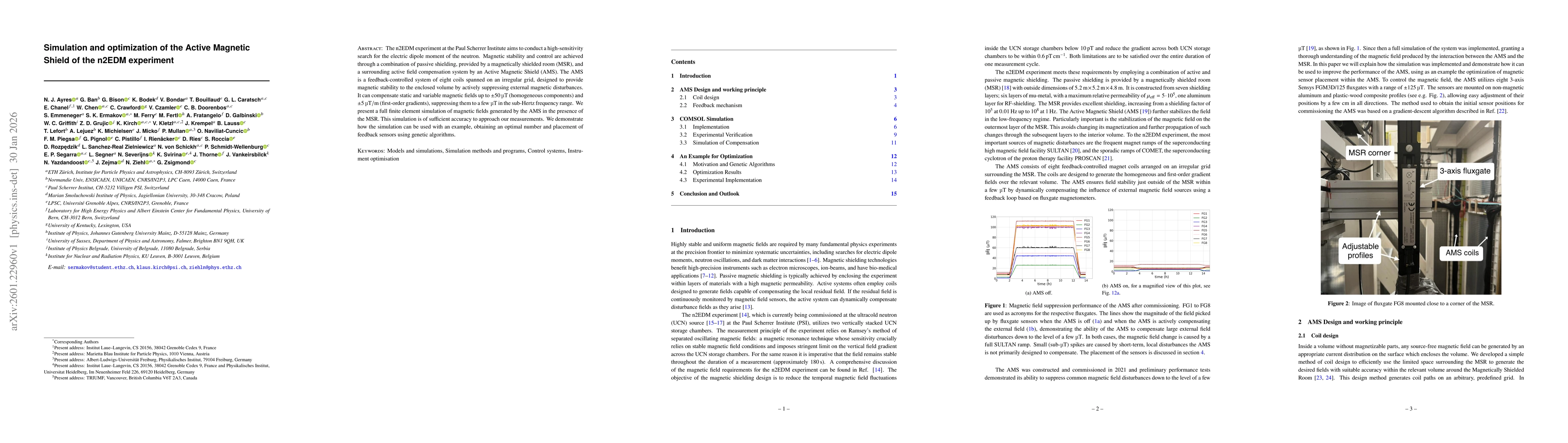 Thumbnail for Simulation and optimization of the Active Magnetic Shield of the n2EDM experiment