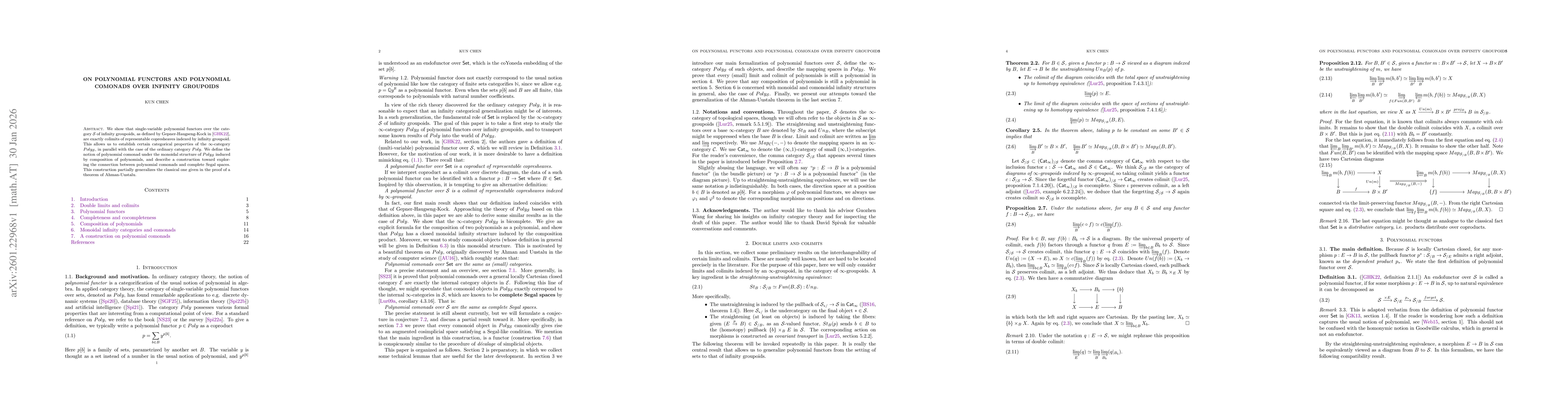 Thumbnail for On polynomial functors and polynomial comonads over infinity groupoids