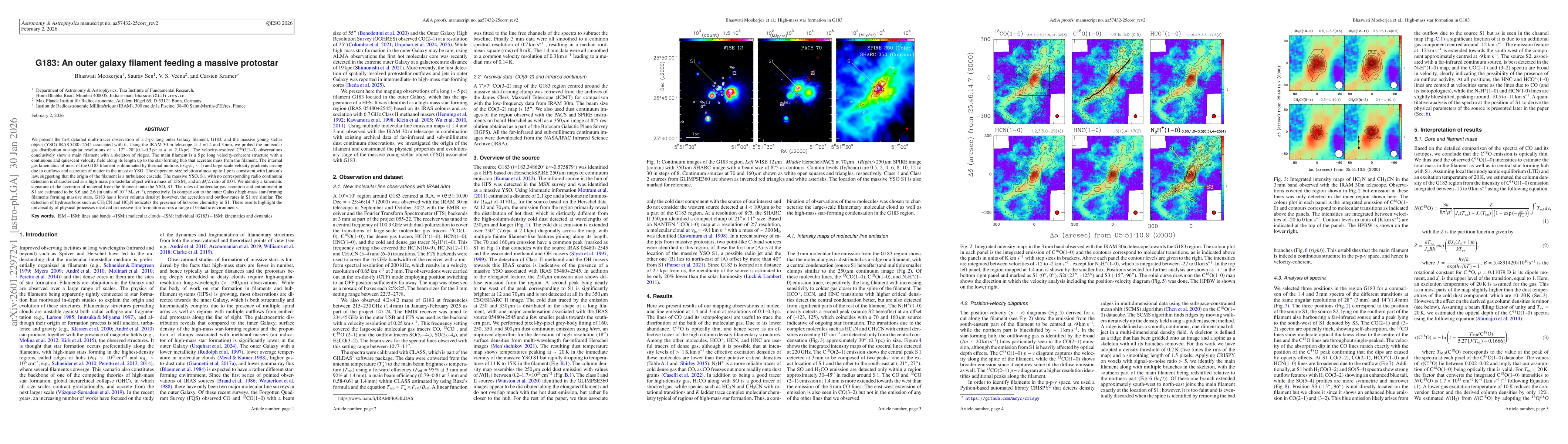 Thumbnail for G183: An outer galaxy filament feeding a massive protostar