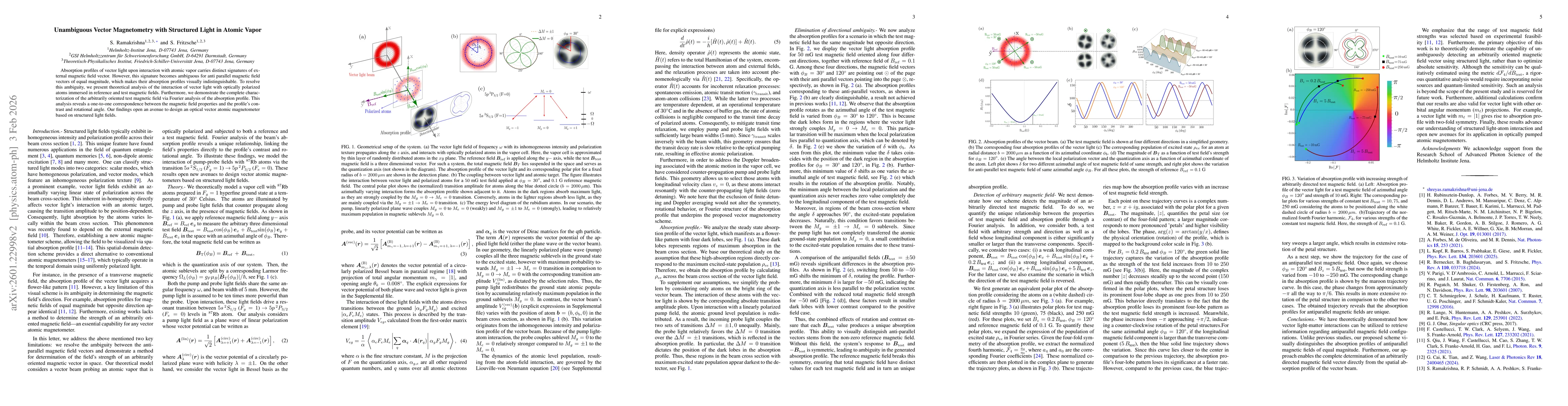 Thumbnail for Unambiguous Vector Magnetometry with Structured Light in Atomic Vapor