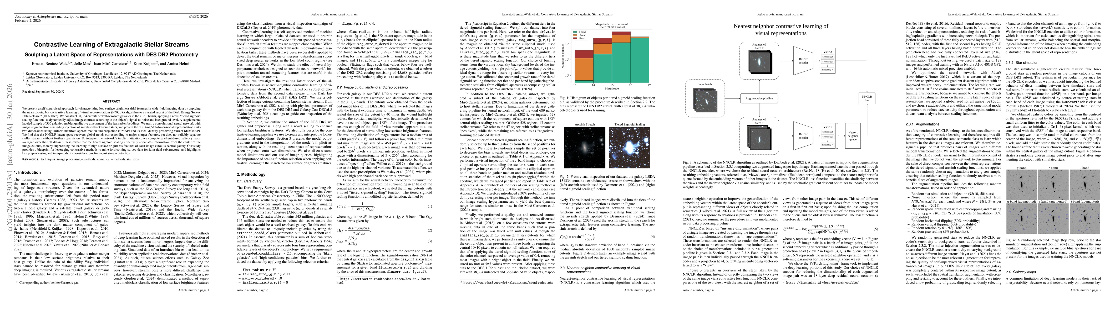 Thumbnail for Contrastive Learning of Extragalactic Stellar Streams: Sculpting a Latent Space of Representations with DES DR2 Photometry
