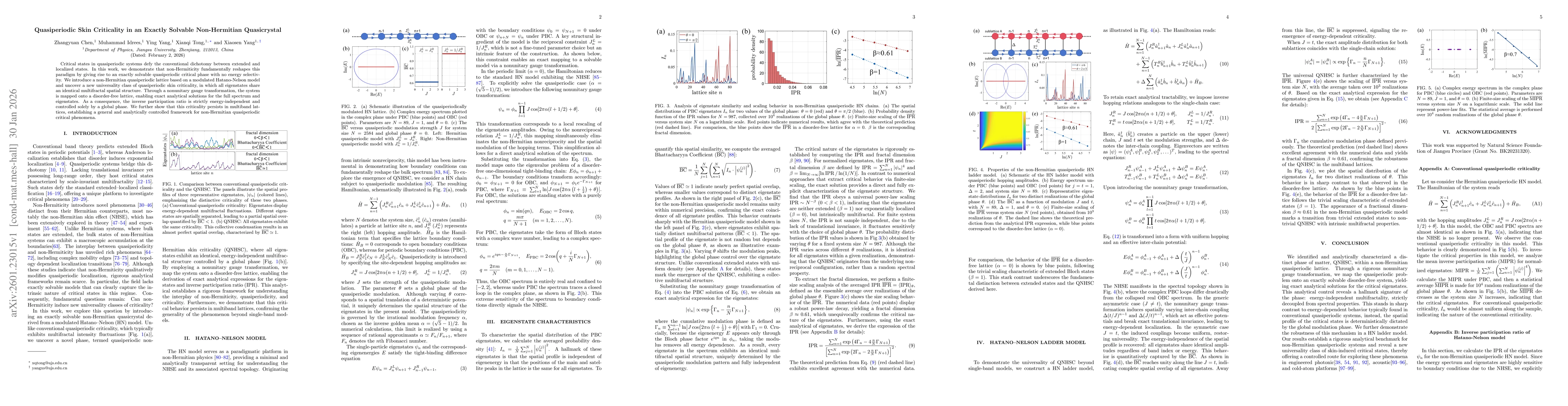 Thumbnail for Quasiperiodic Skin Criticality in an Exactly Solvable Non-Hermitian Quasicrystal