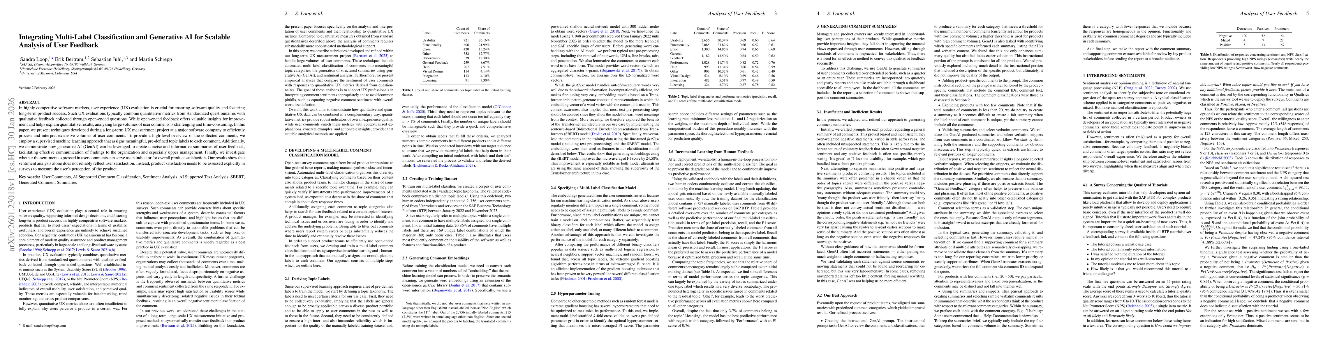 Thumbnail for Integrating Multi-Label Classification and Generative AI for Scalable Analysis of User Feedback