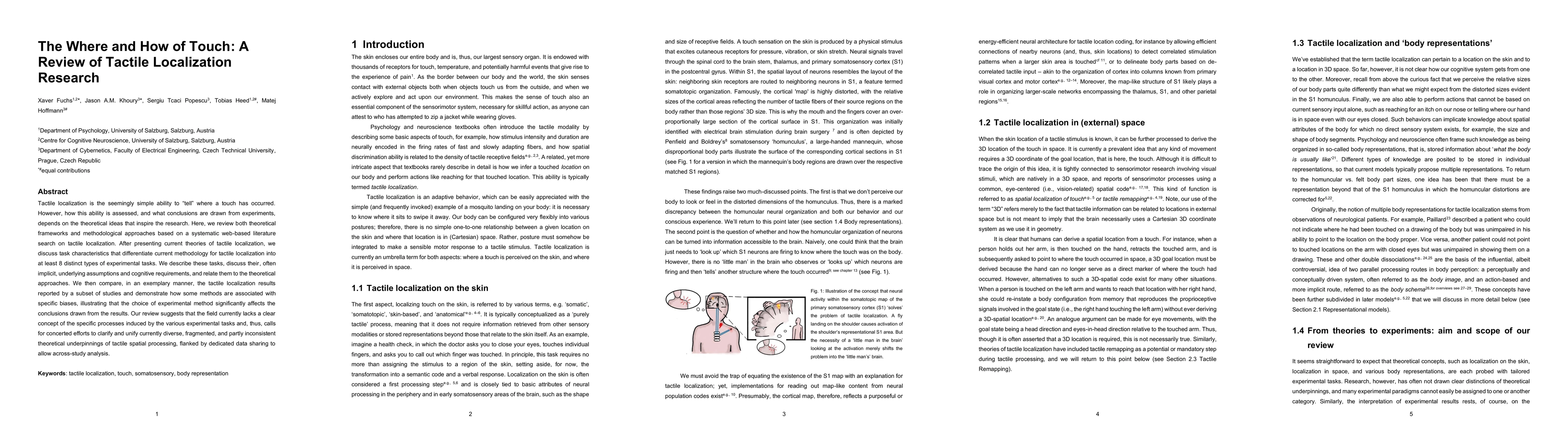 Thumbnail for The Where and How of Touch: A Review of Tactile Localization Research