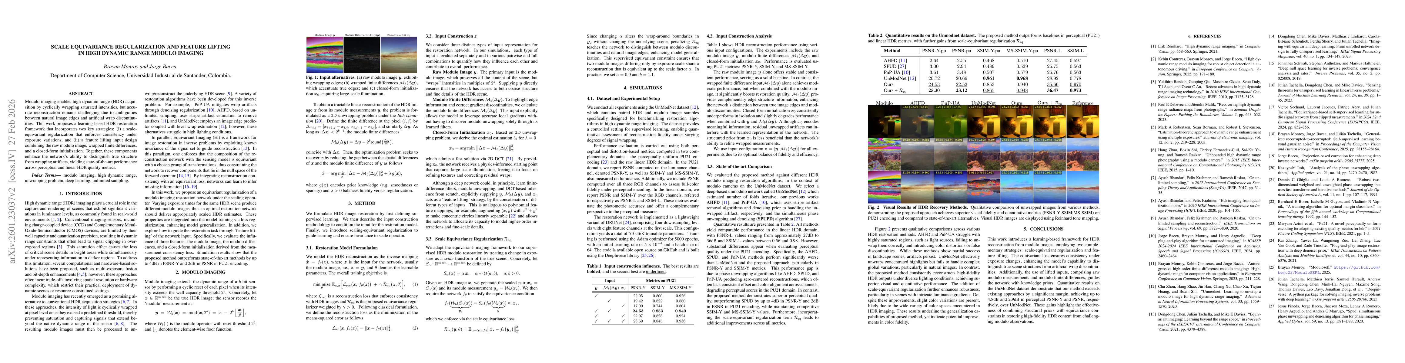 Thumbnail for Scale Equivariance Regularization and Feature Lifting in High Dynamic Range Modulo Imaging