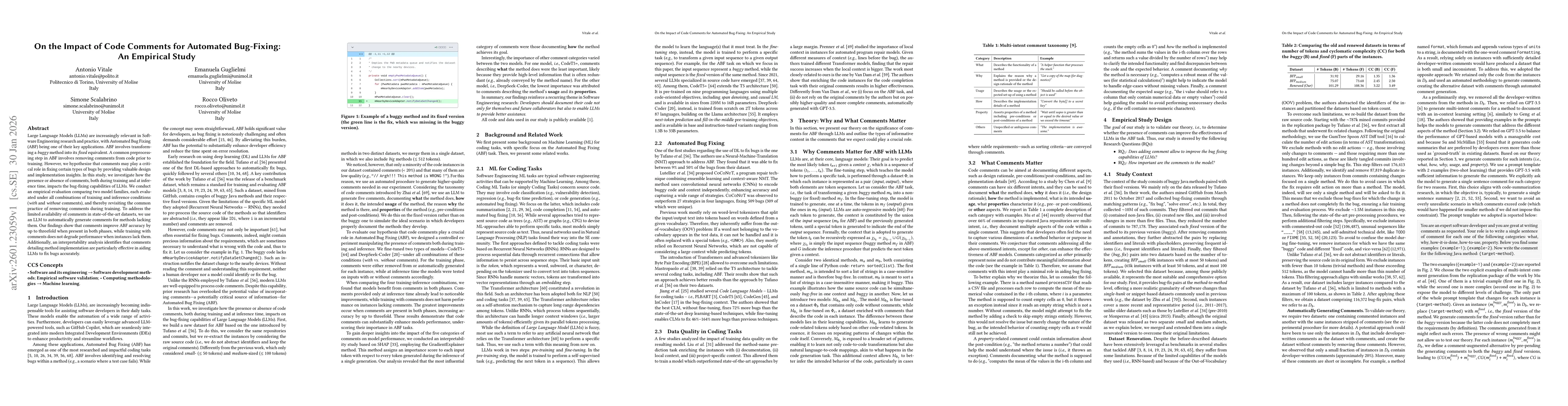 Thumbnail for On the Impact of Code Comments for Automated Bug-Fixing: An Empirical Study