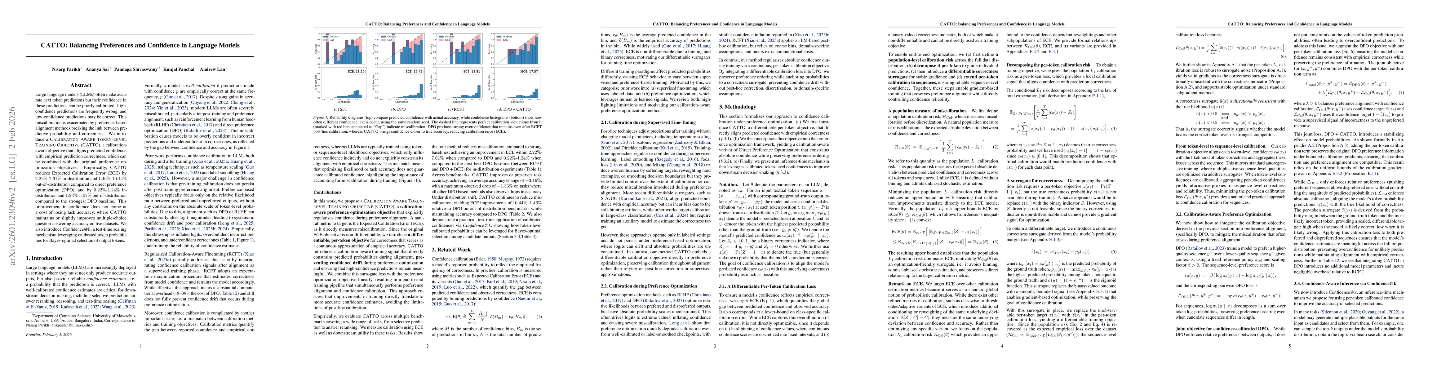 Thumbnail for CATTO: Balancing Preferences and Confidence in Language Models