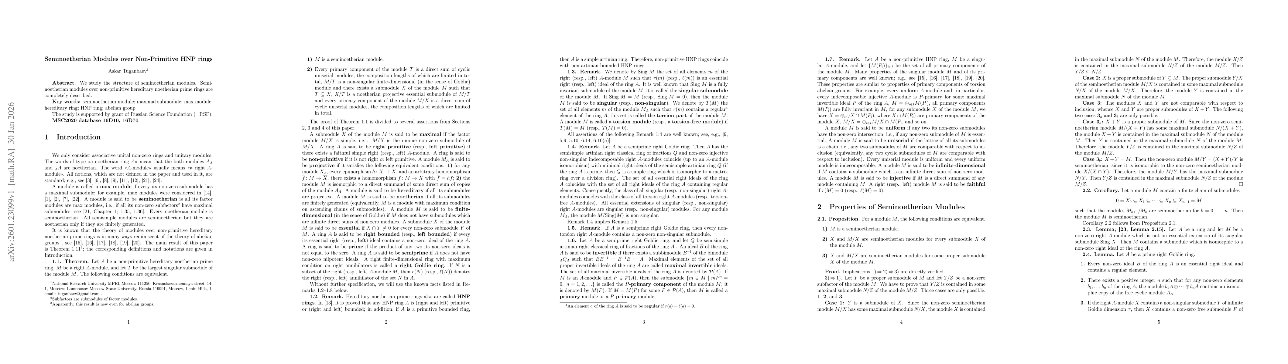 Thumbnail for Seminoetherian Modules over Non-Primitive HNP rings
