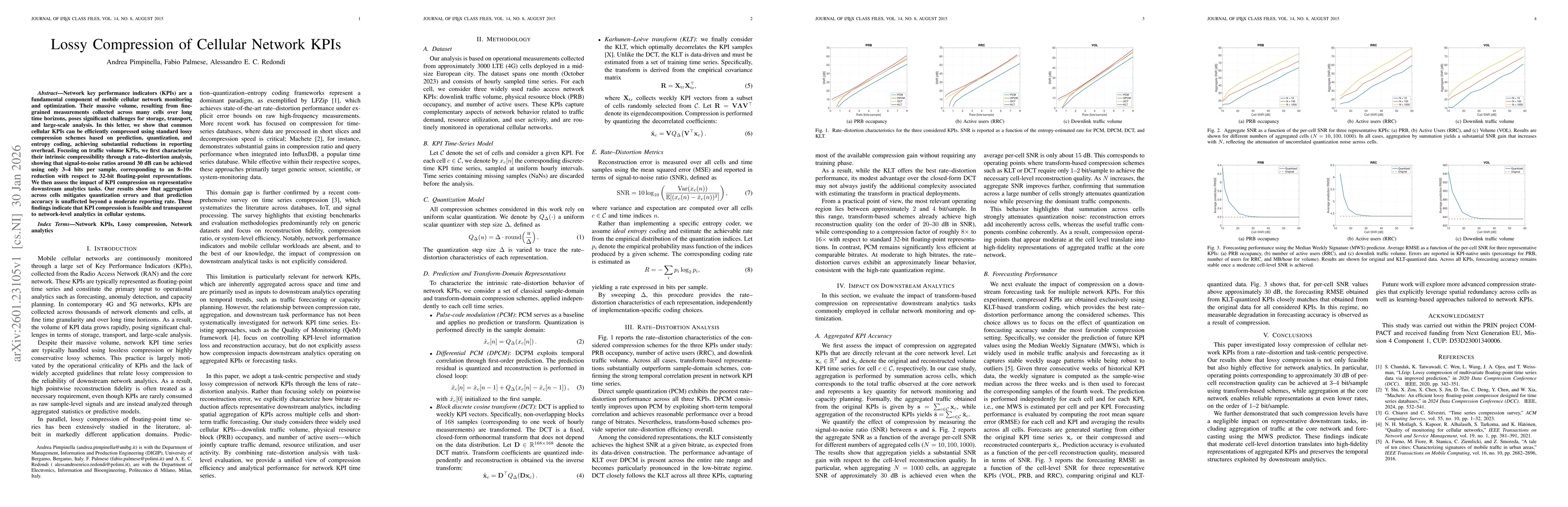 Thumbnail for Lossy Compression of Cellular Network KPIs