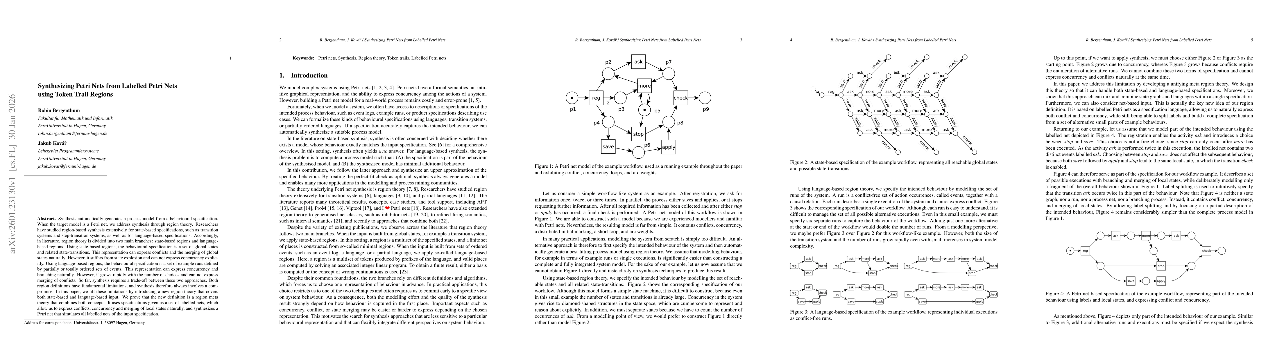 Thumbnail for Synthesizing Petri Nets from Labelled Petri Nets using Token Trail Regions