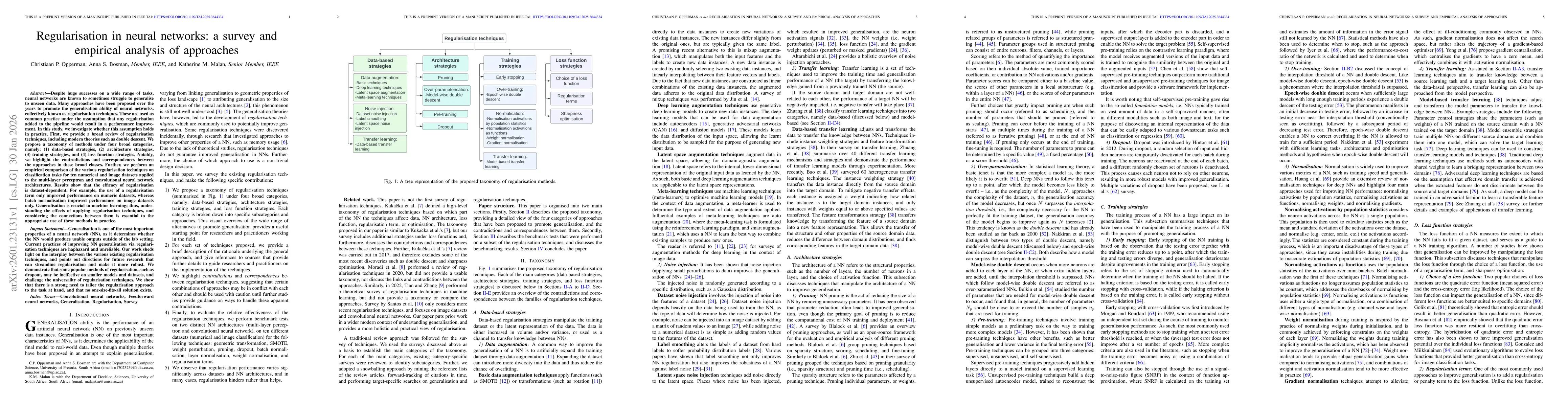 Thumbnail for Regularisation in neural networks: a survey and empirical analysis of approaches