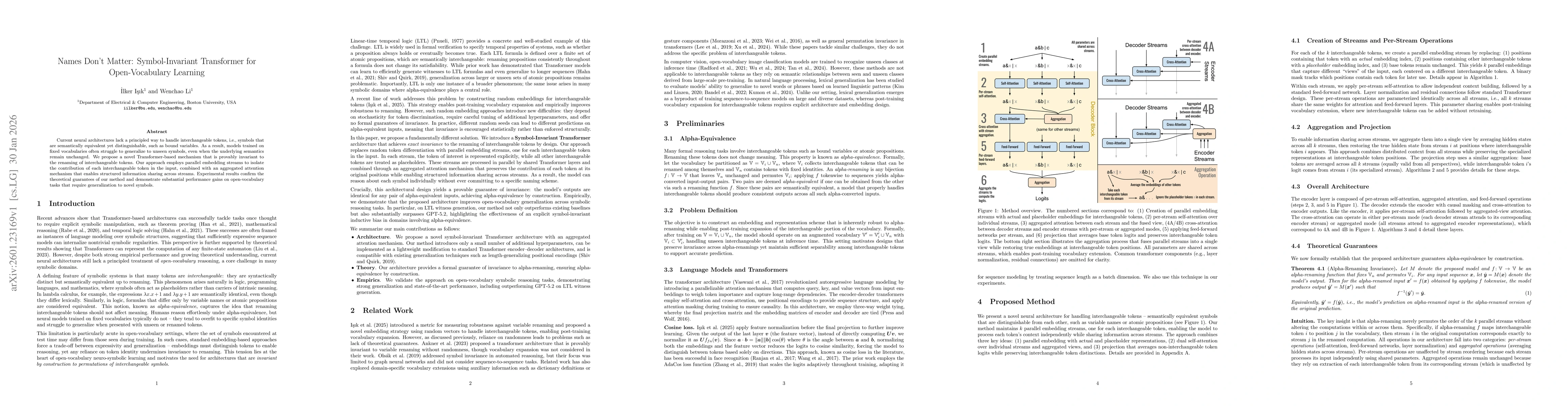 Thumbnail for Names Don't Matter: Symbol-Invariant Transformer for Open-Vocabulary Learning