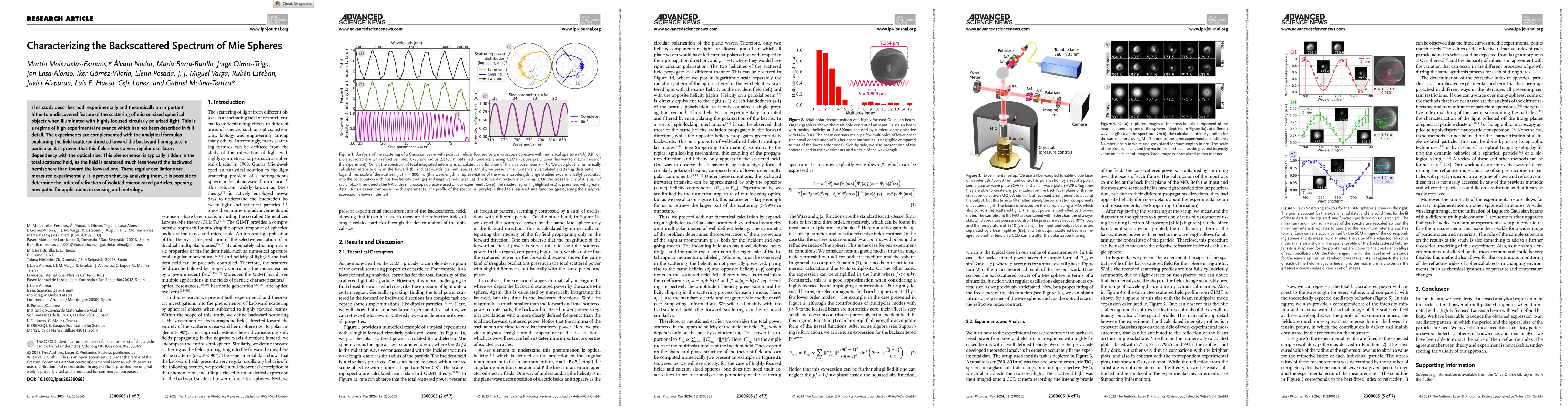 Thumbnail for Characterizing the Backscattered Spectrum of Mie Spheres