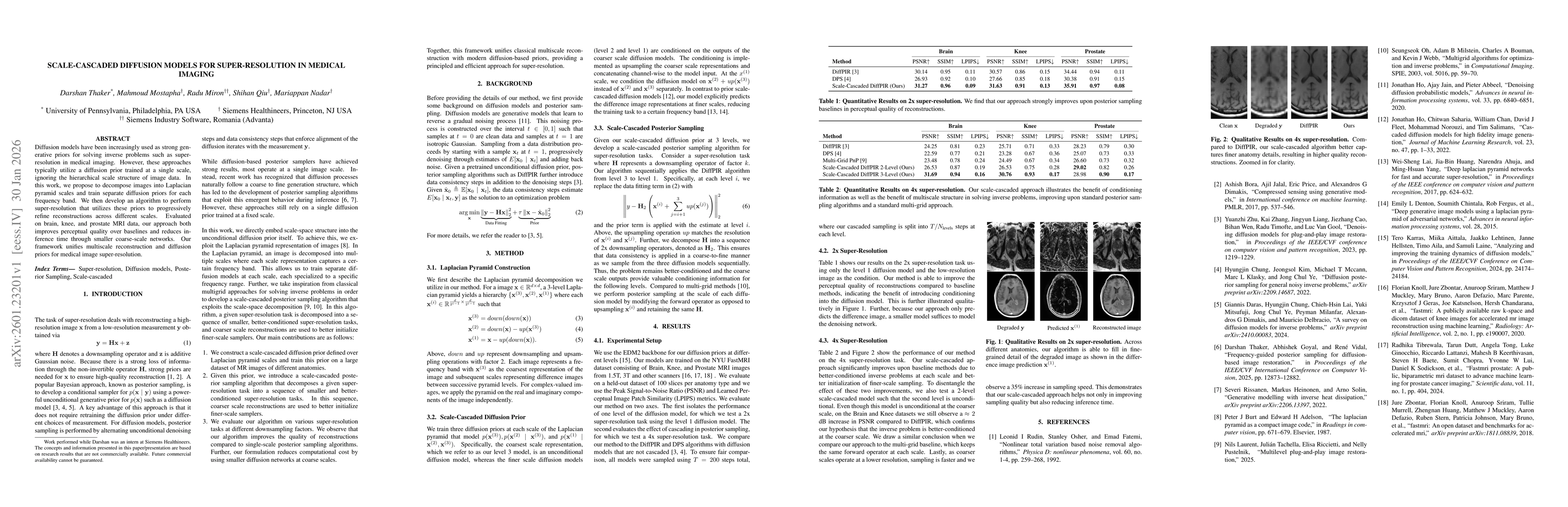 Thumbnail for Scale-Cascaded Diffusion Models for Super-Resolution in Medical Imaging