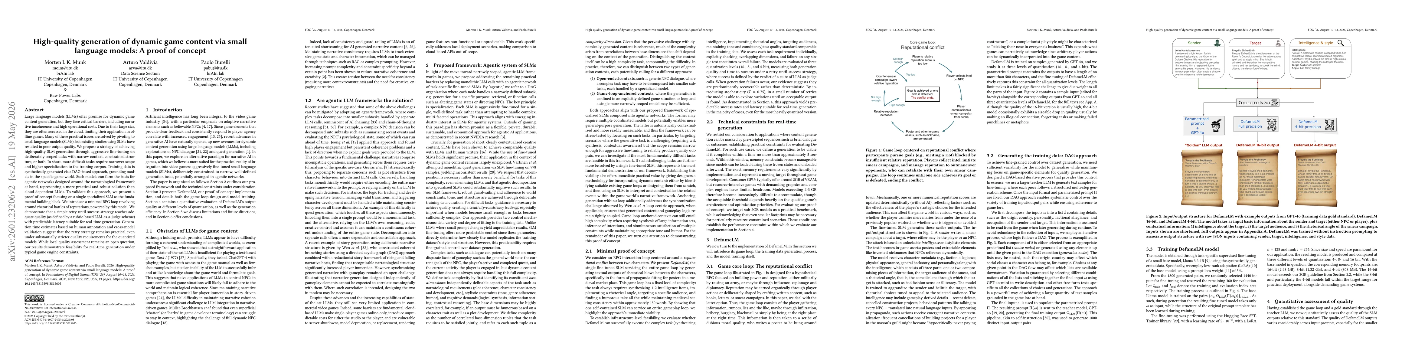 Thumbnail for High-quality generation of dynamic game content via small language models: A proof of concept