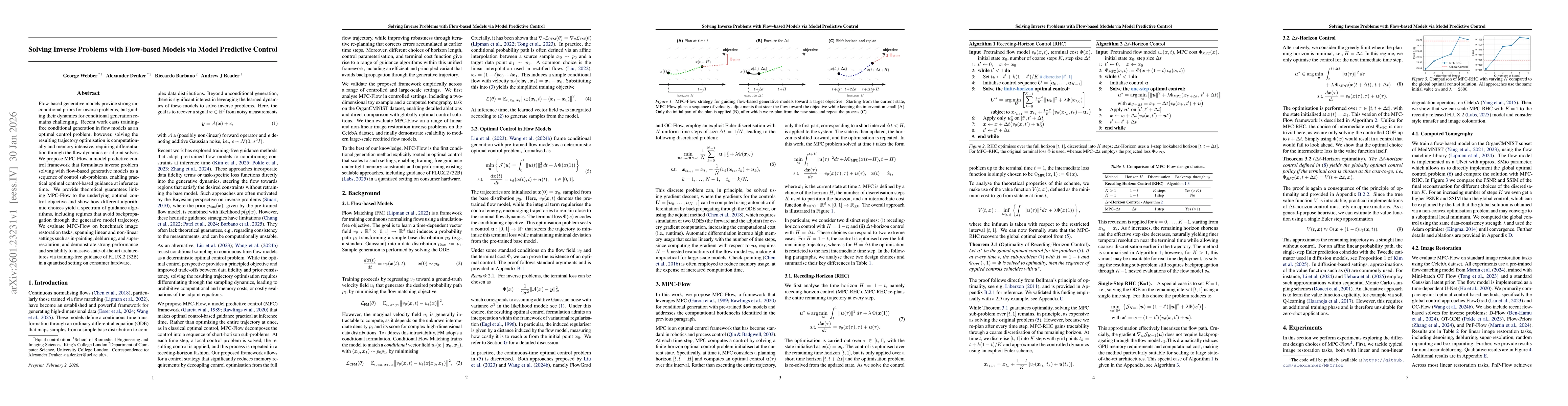 Thumbnail for Solving Inverse Problems with Flow-based Models via Model Predictive Control
