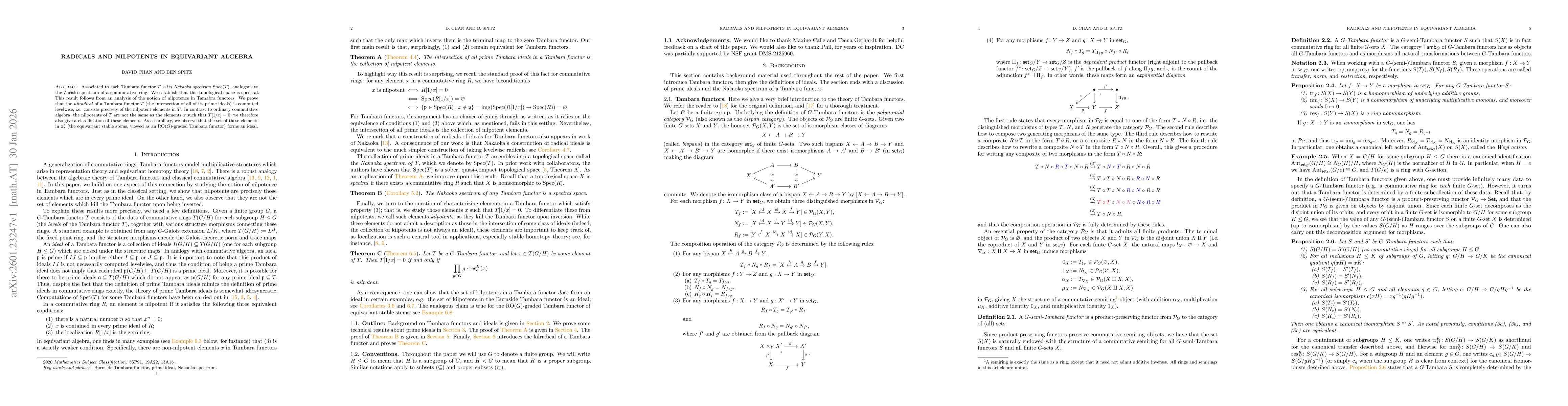 Thumbnail for Radicals and Nilpotents in Equivariant Algebra