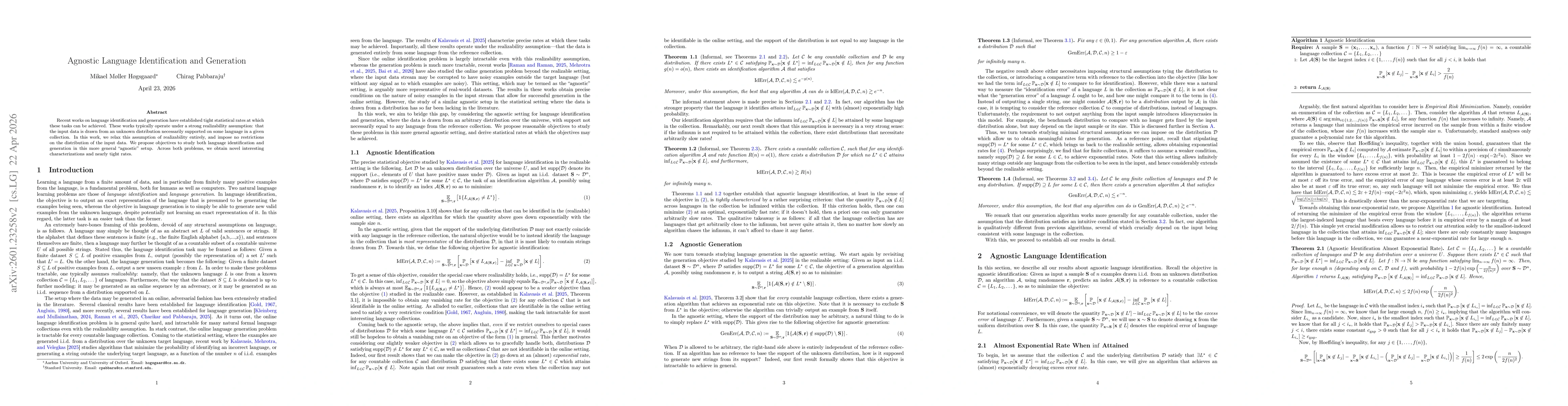 Thumbnail for Agnostic Language Identification and Generation
