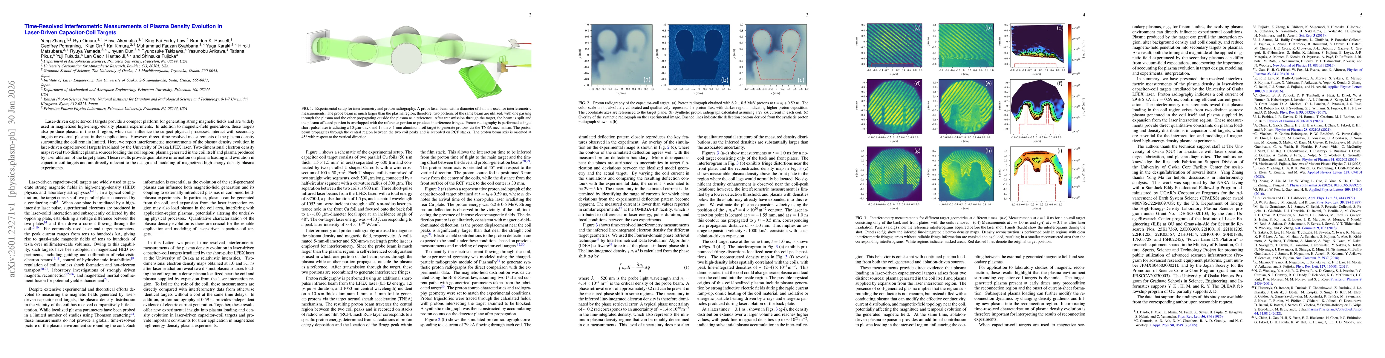 Thumbnail for Time-Resolved Interferometric Measurements of Plasma Density Evolution in Laser-Driven Capacitor-Coil Targets