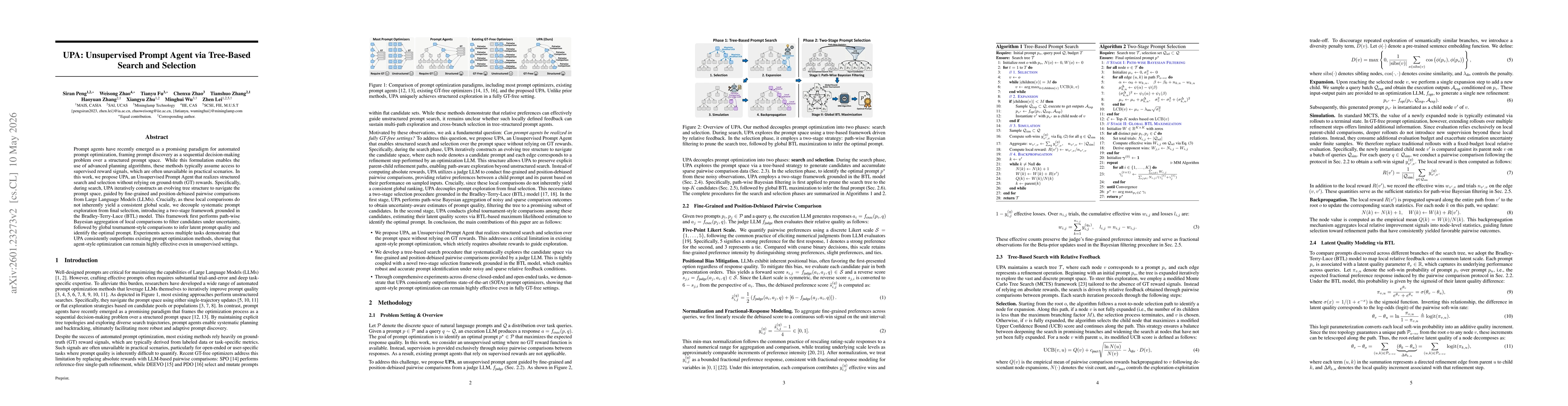 Thumbnail for UPA: Unsupervised Prompt Agent via Tree-Based Search and Selection