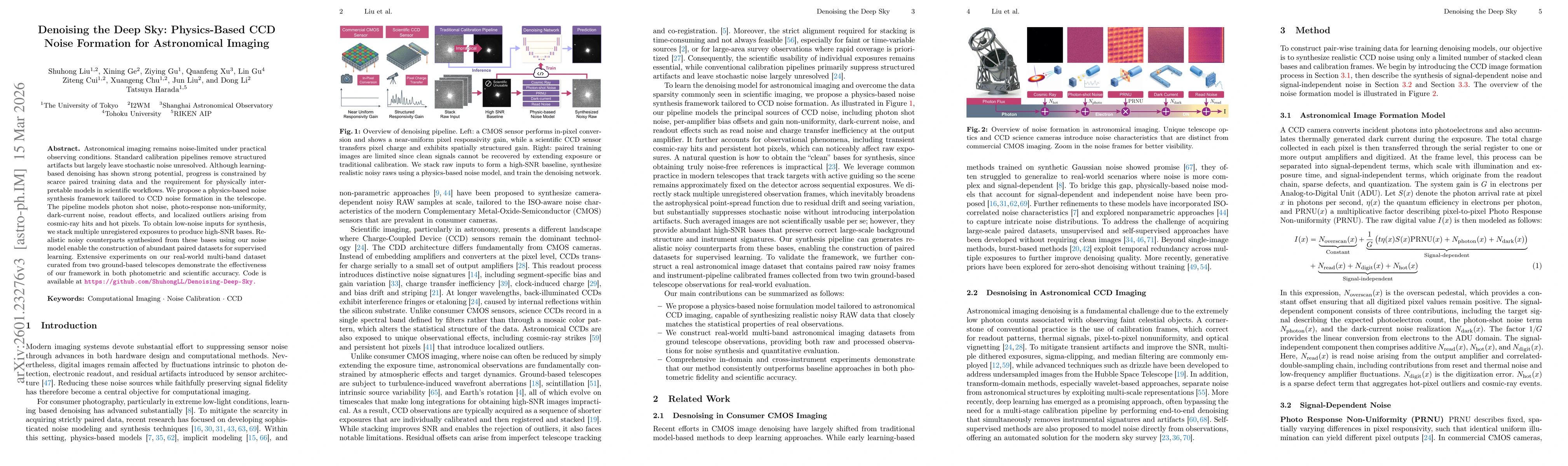 Thumbnail for Denoising the Deep Sky: Physics-Based CCD Noise Formation for Astronomical Imaging