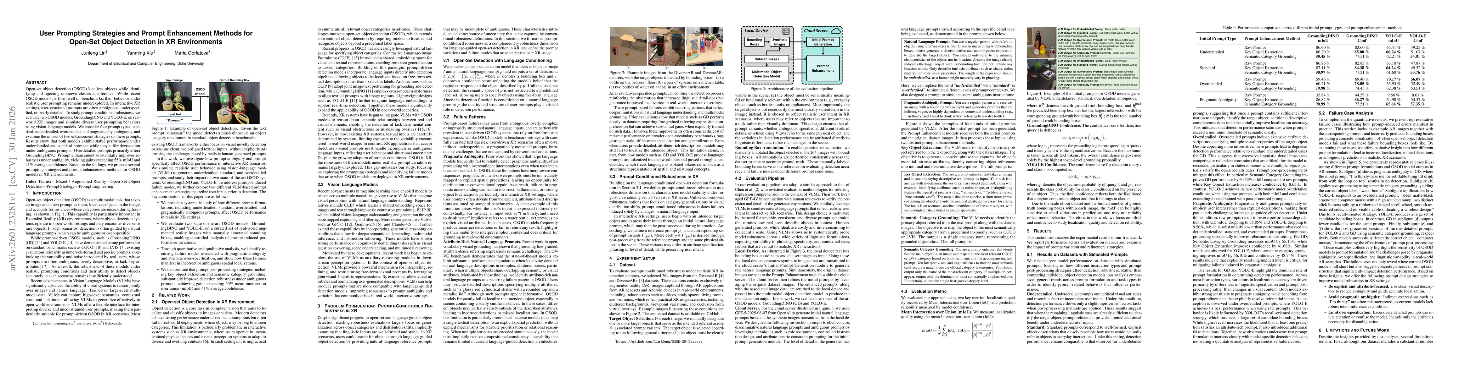 Thumbnail for User Prompting Strategies and Prompt Enhancement Methods for Open-Set Object Detection in XR Environments