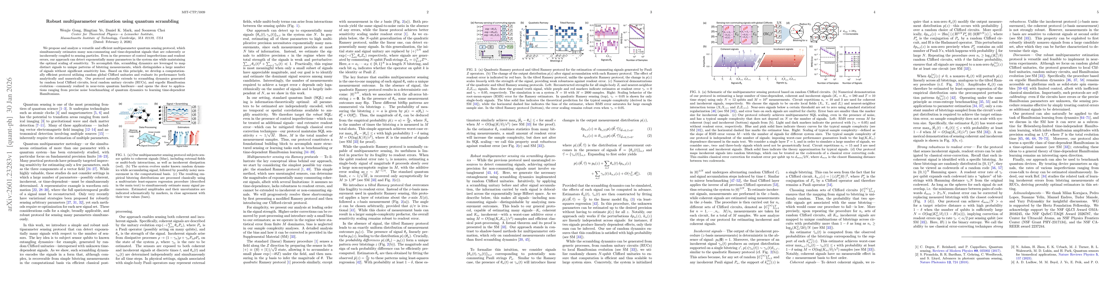 Thumbnail for Robust multiparameter estimation using quantum scrambling