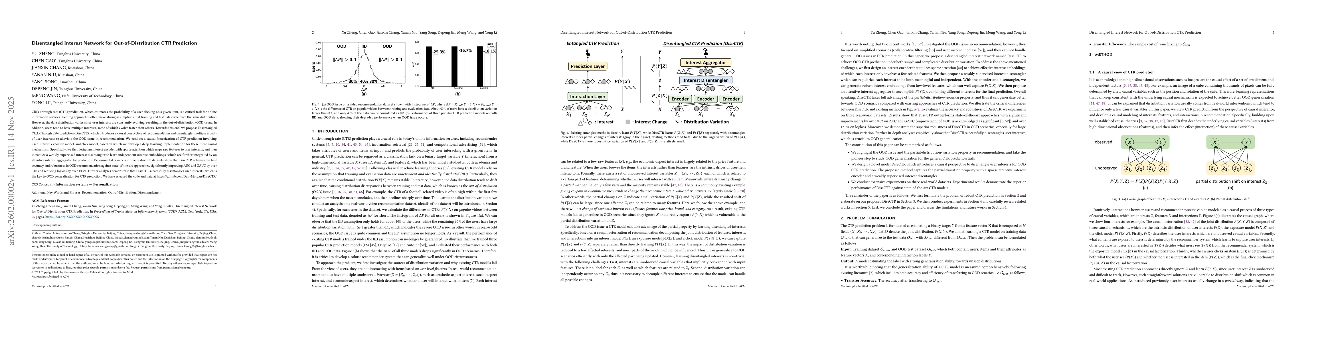 Thumbnail for Disentangled Interest Network for Out-of-Distribution CTR Prediction