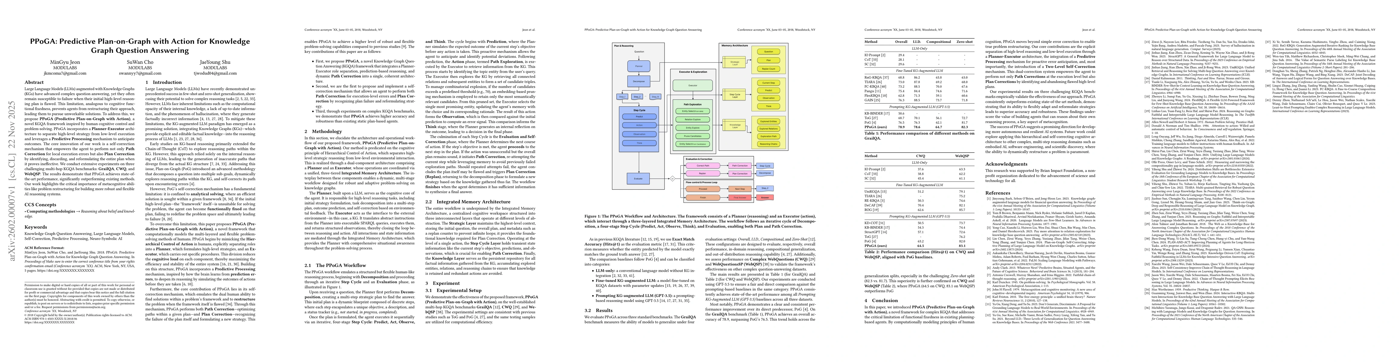 Thumbnail for PPoGA: Predictive Plan-on-Graph with Action for Knowledge Graph Question Answering