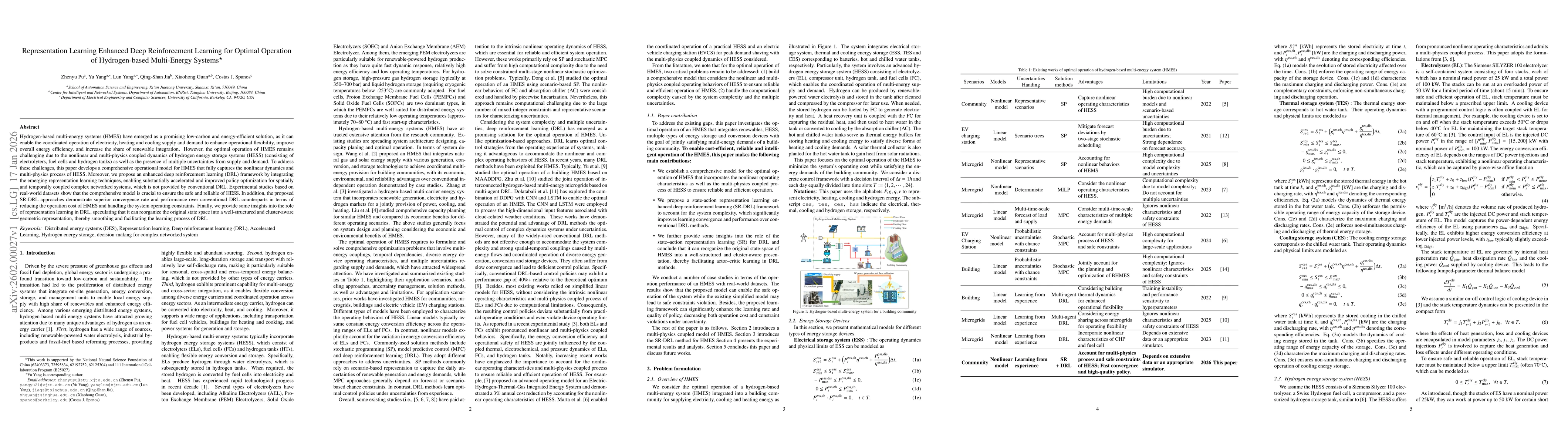 Thumbnail for Representation Learning Enhanced Deep Reinforcement Learning for Optimal Operation of Hydrogen-based Multi-Energy Systems