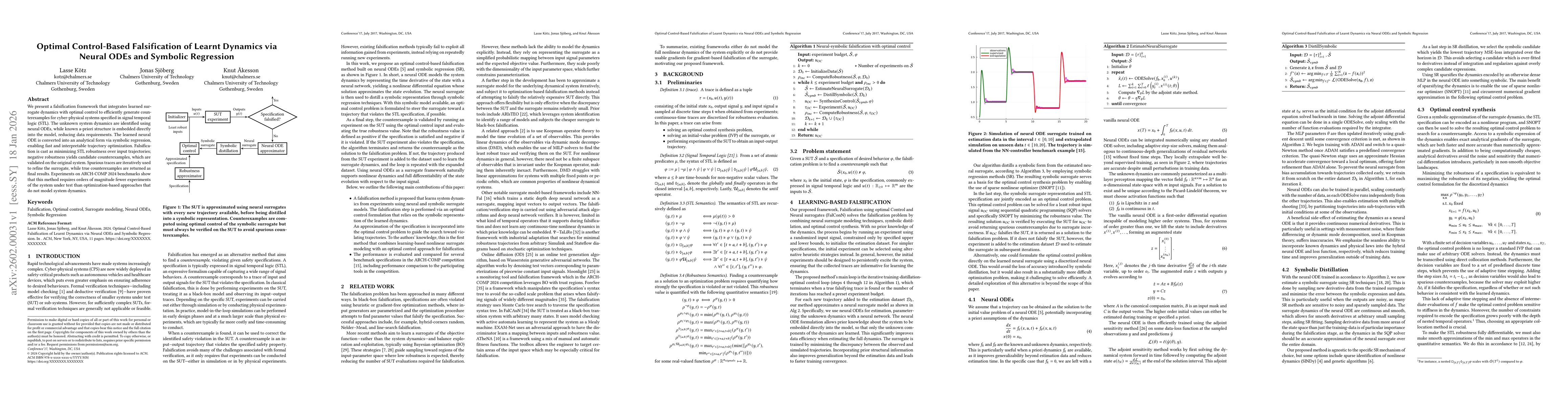 Thumbnail for Optimal Control-Based Falsification of Learnt Dynamics via Neural ODEs and Symbolic Regression