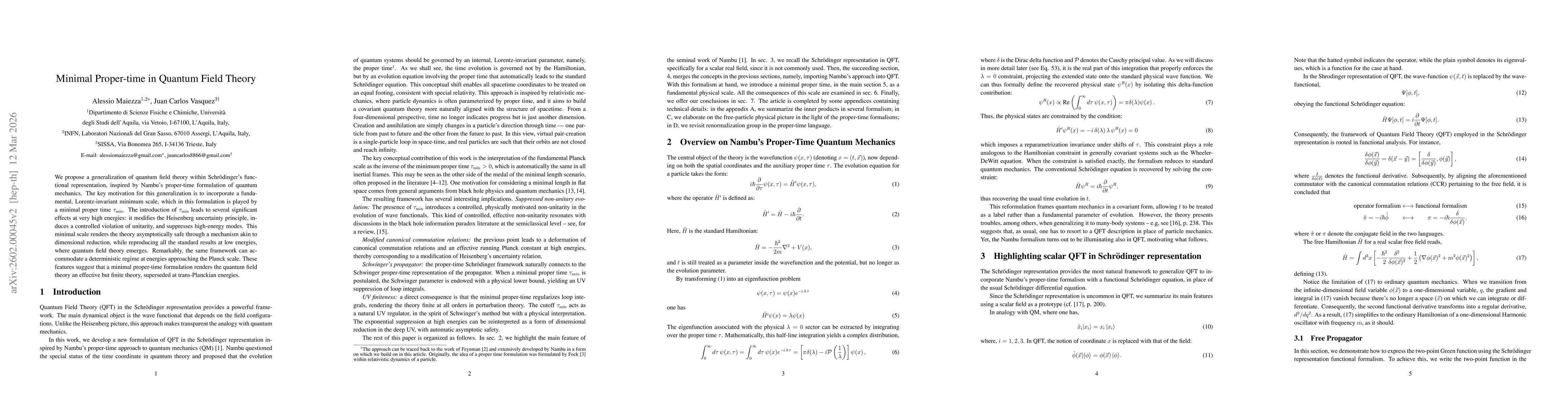 Thumbnail for Minimal Proper-time in Quantum Field Theory
