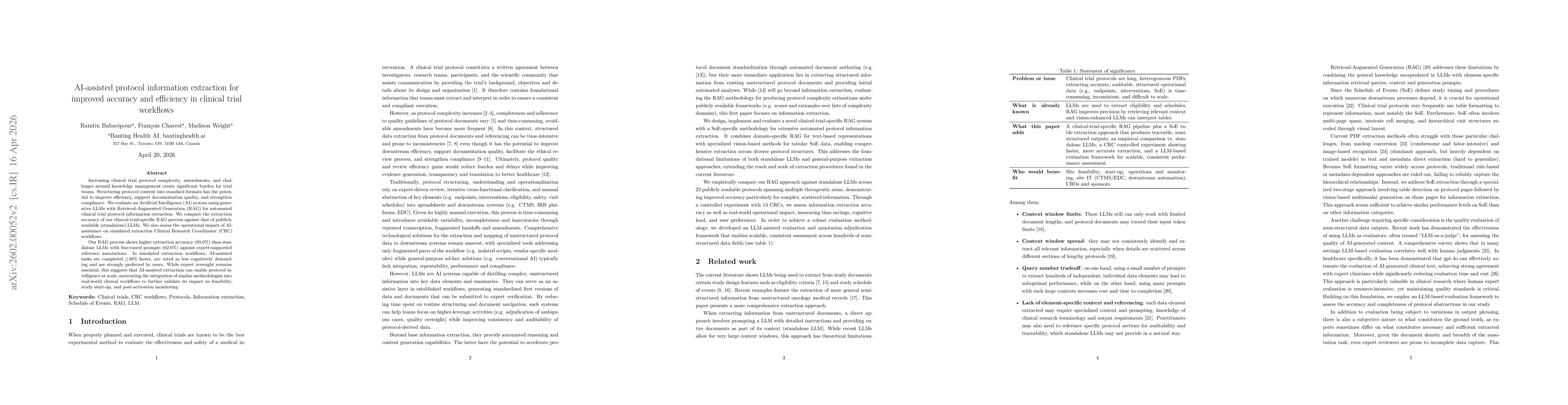 Thumbnail for AI-assisted Protocol Information Extraction For Improved Accuracy and Efficiency in Clinical Trial Workflows