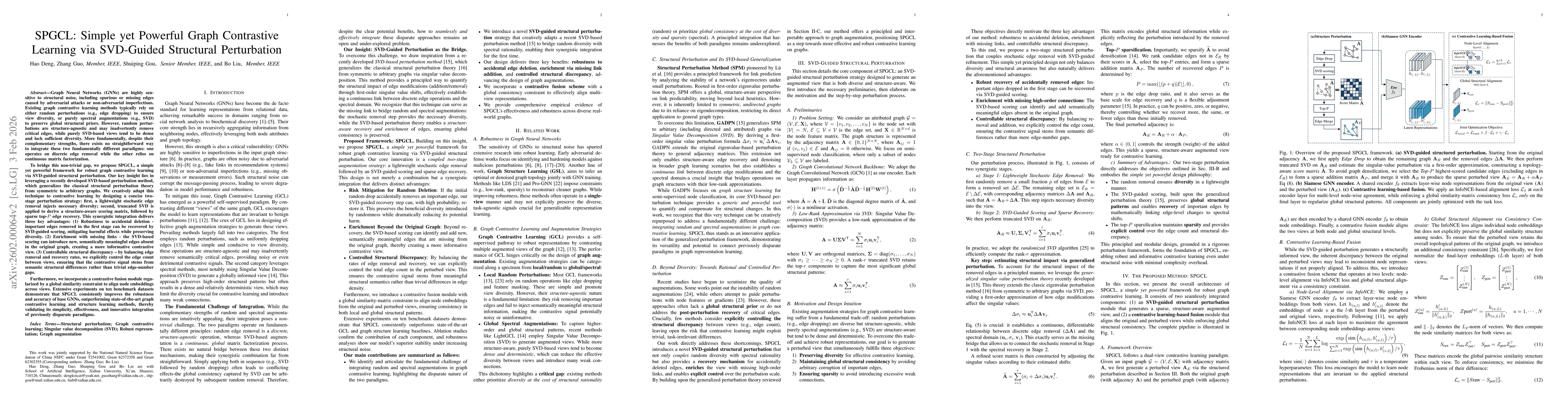 Thumbnail for SPGCL: Simple yet Powerful Graph Contrastive Learning via SVD-Guided Structural Perturbation