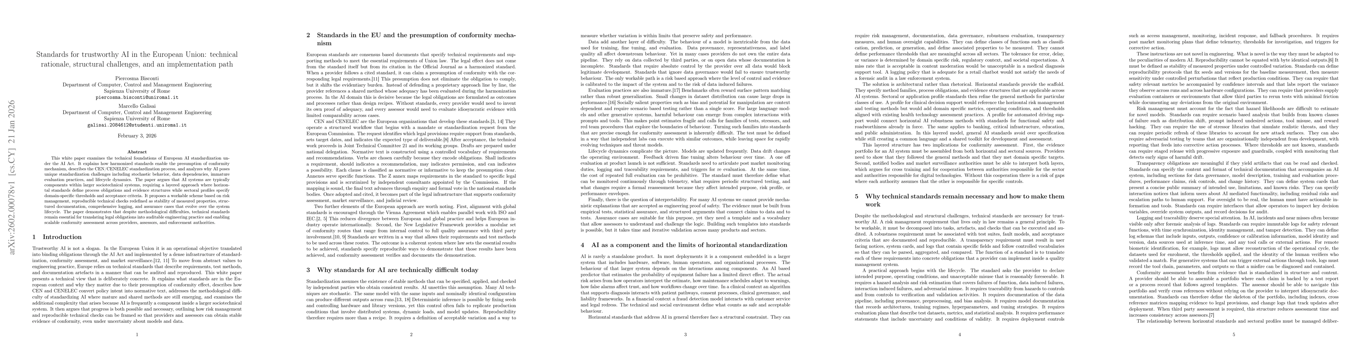 Thumbnail for Standards for trustworthy AI in the European Union: technical rationale, structural challenges, and an implementation path