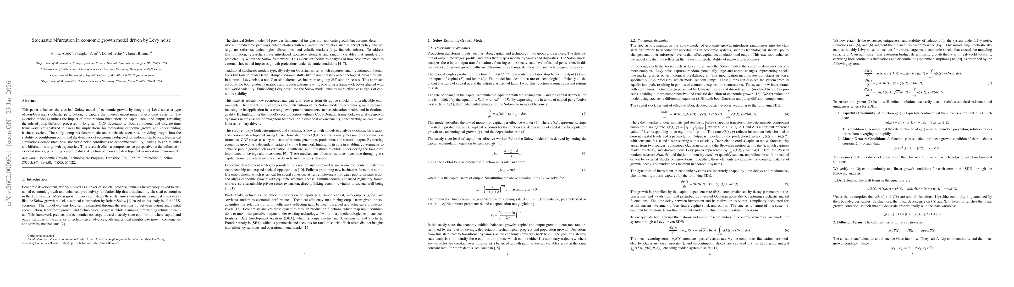 Thumbnail for Stochastic bifurcation in economic growth model driven by Lévy noise
