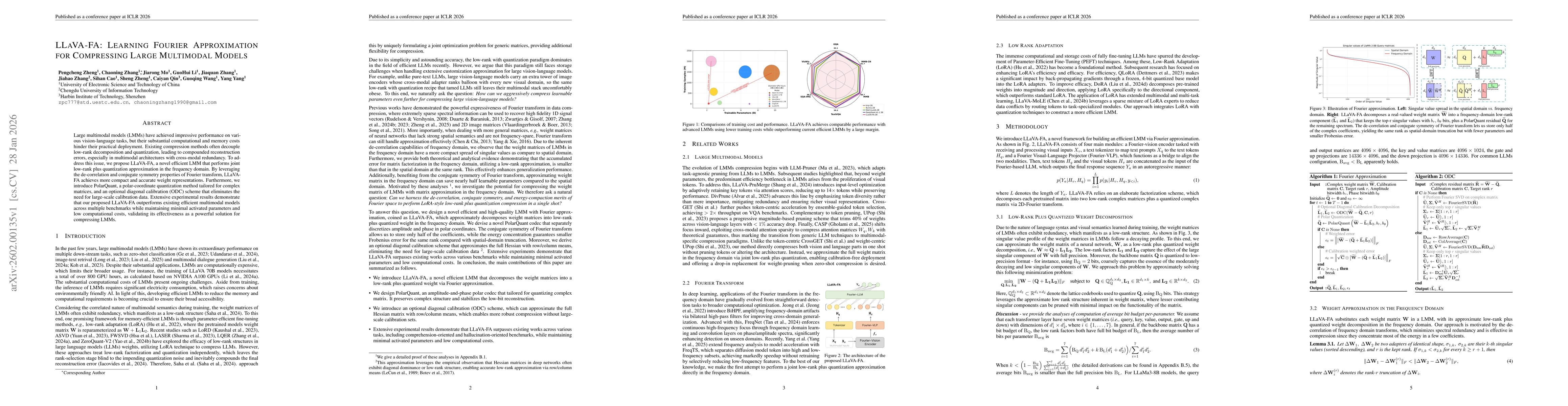 Thumbnail for LLaVA-FA: Learning Fourier Approximation for Compressing Large Multimodal Models