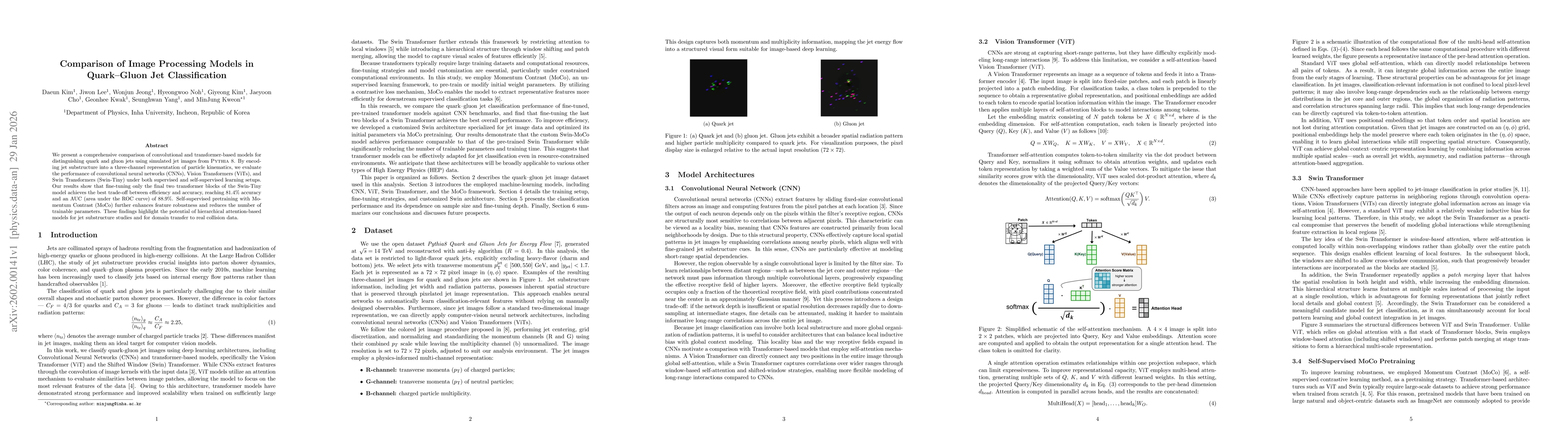 Thumbnail for Comparison of Image Processing Models in Quark Gluon Jet Classification