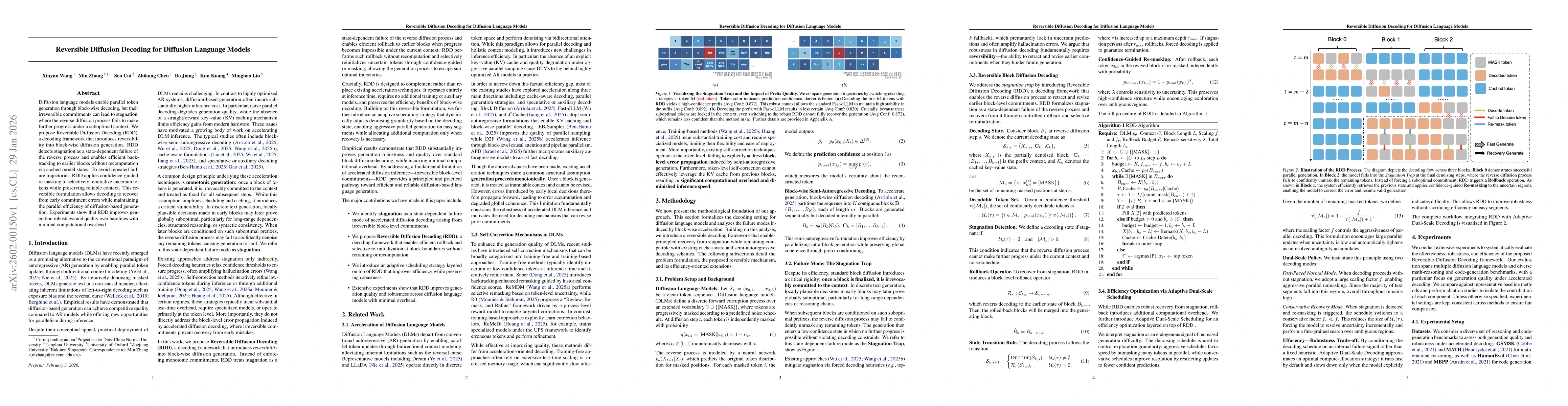 Thumbnail for Reversible Diffusion Decoding for Diffusion Language Models
