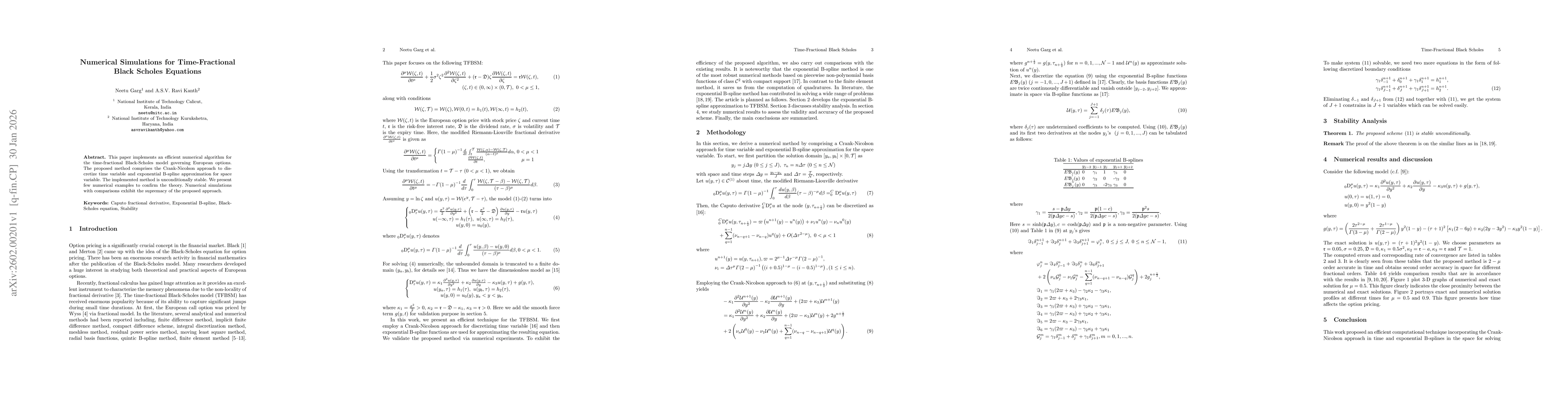 Thumbnail for Numerical Simulations for Time-Fractional Black-Scholes Equations