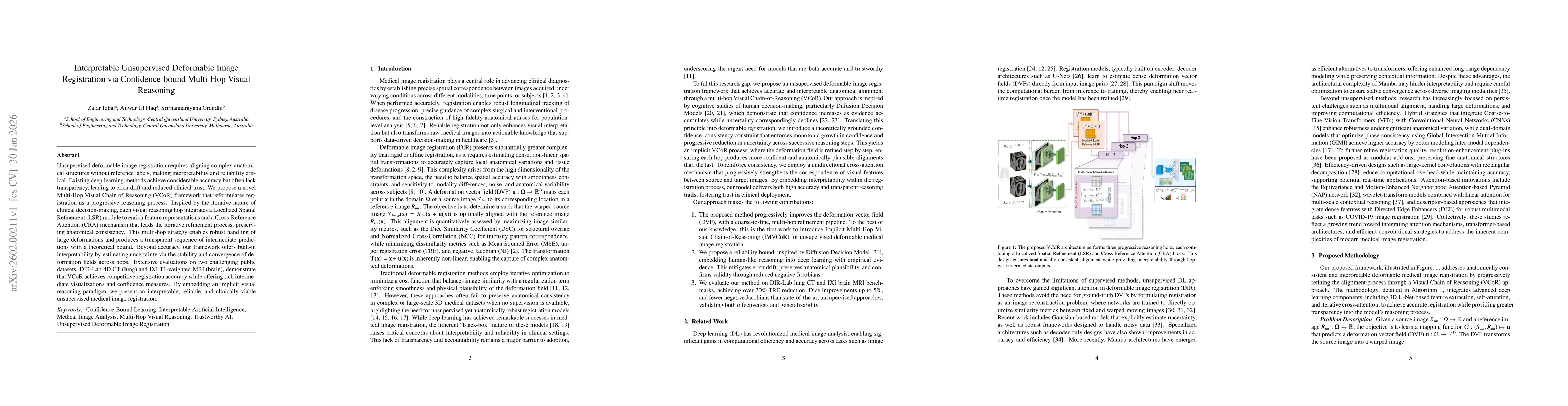 Thumbnail for Interpretable Unsupervised Deformable Image Registration via Confidence-bound Multi-Hop Visual Reasoning