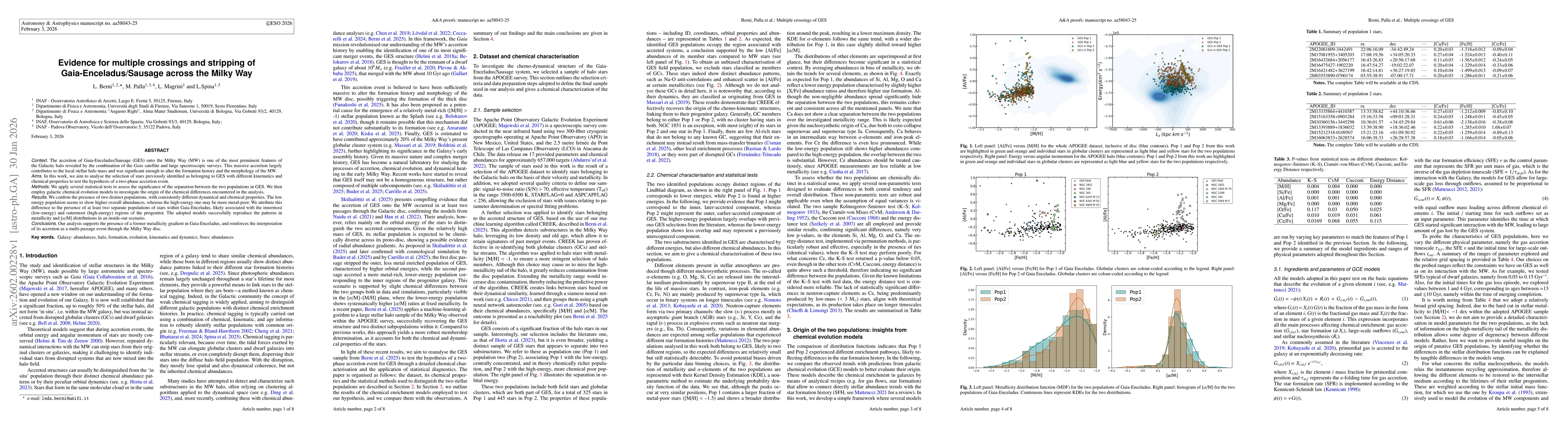 Thumbnail for Evidence for multiple crossings and stripping of Gaia-Enceladus/Sausage across the Milky Way